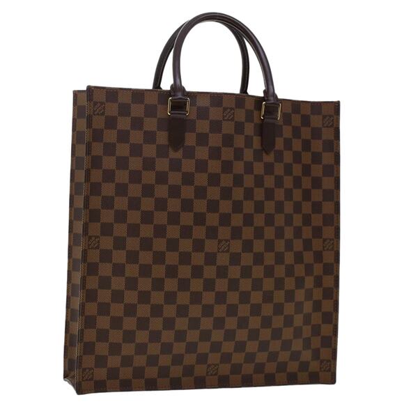 LOUIS VUITTON Damier Ebene Sac Plat Hand Bag N51140 - Picture 1 of 16